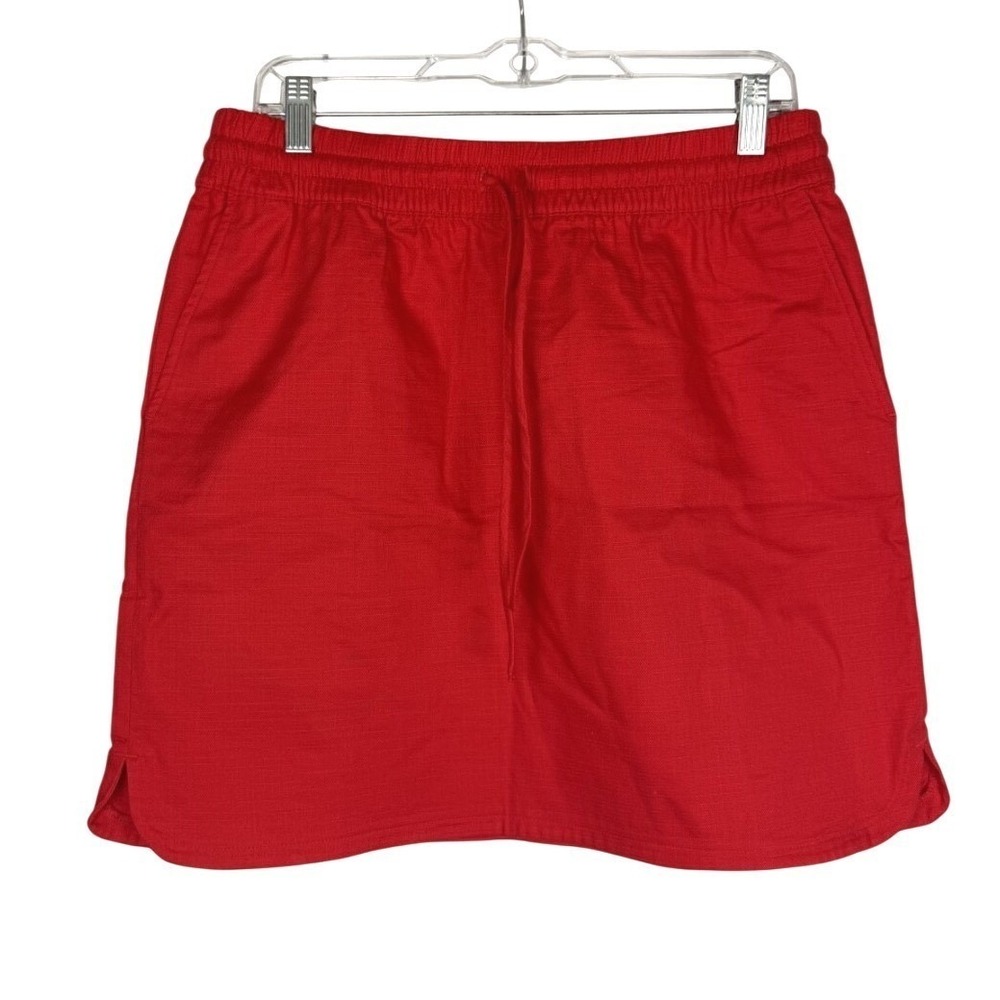 Ann Taylor Loft Women's Vibrant Red A-Line 100% Cotton Mini Skirt Size Med